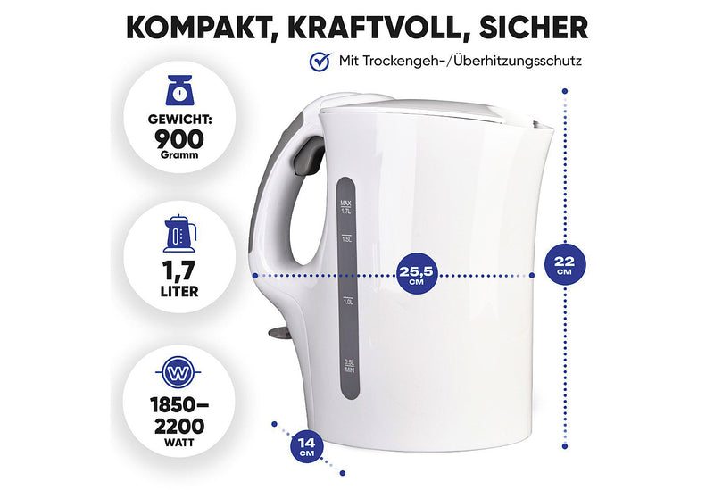 BOMANN Wasserkocher WK 6079 CB 1,7l 2200W weiß