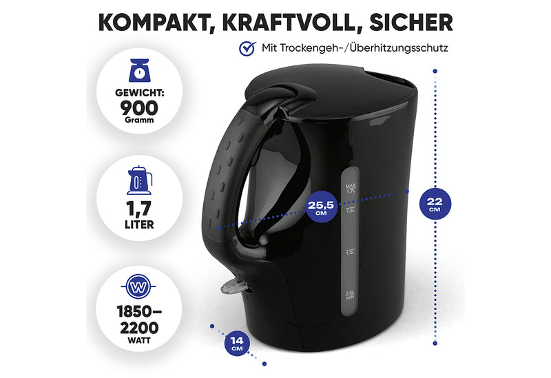 BOMANN Wasserkocher WK 6079 CB 1,7l 2200W schwarz