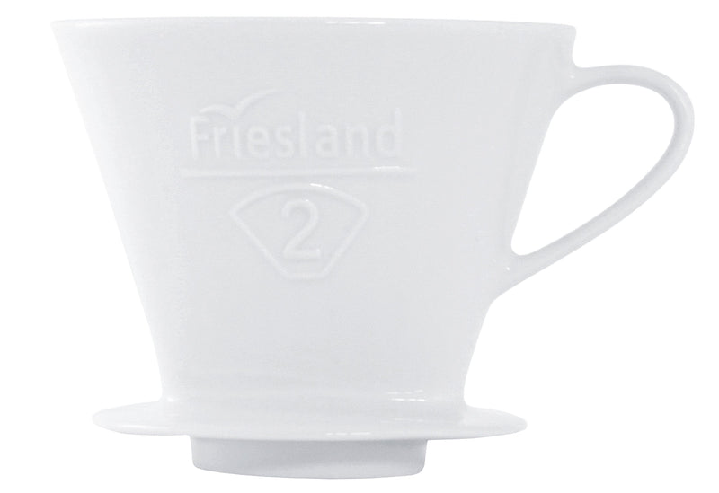FRIESLAND Kaffeefilter Porzellan Größe 102 1-Loch weiß