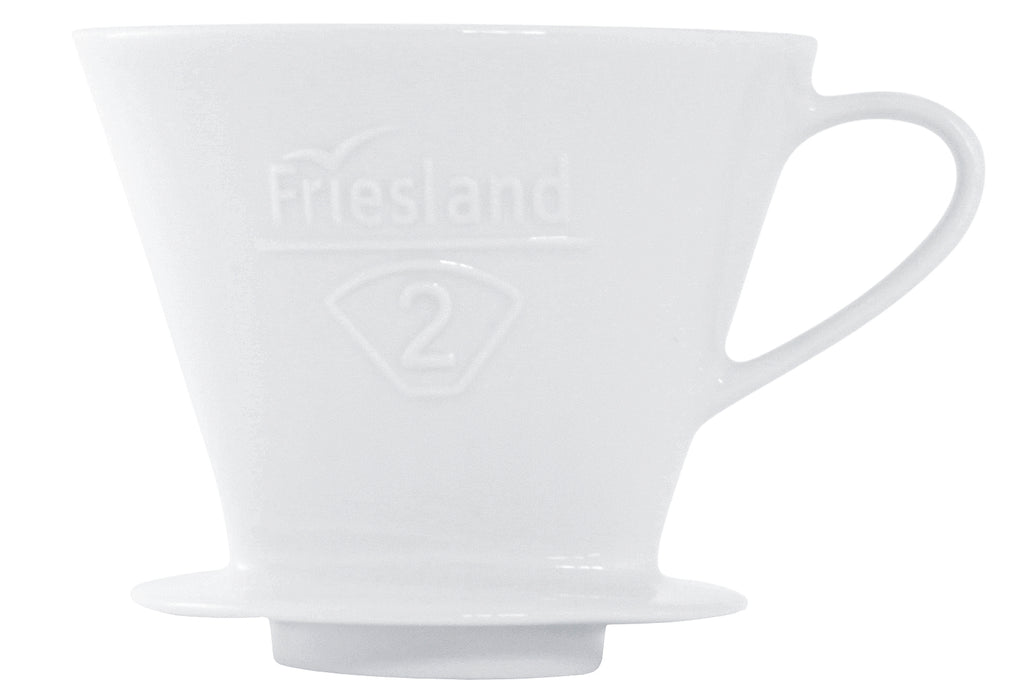 FRIESLAND Kaffeefilter Porzellan Größe 102 1-Loch weiß