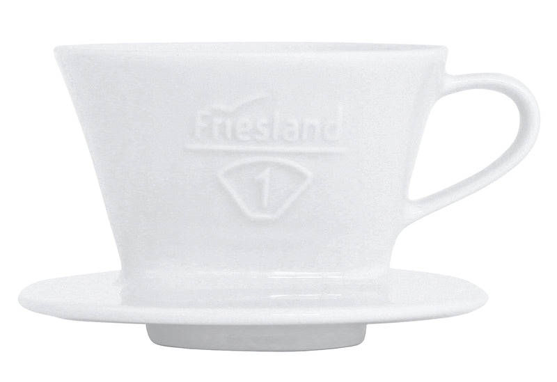 FRIESLAND Kaffeefilter Porzellan Größe 100 1-Loch weiß