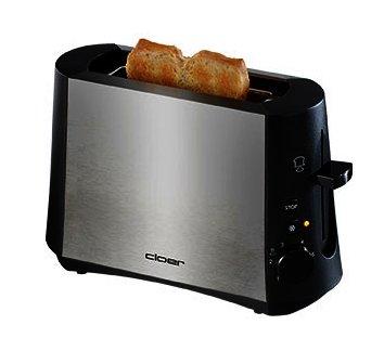 CLOER Toaster 3890 1Scheibe 600Watt Edelstahl/schwarz