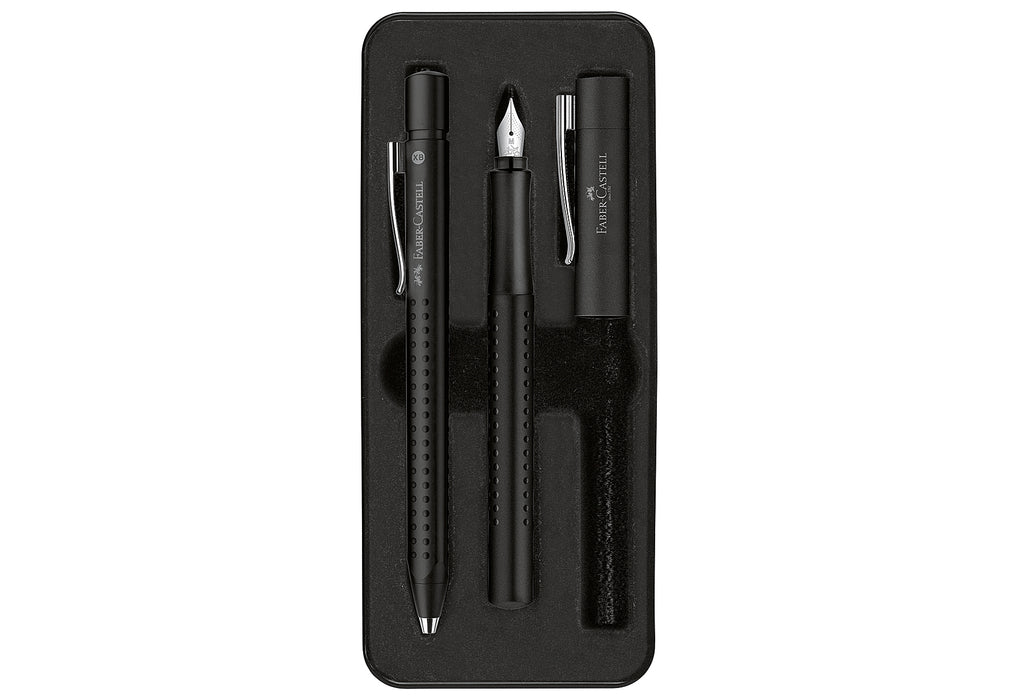 FABER CASTELL Grip 2011 Geschenkset Füller+Kugelschreiber schwarz