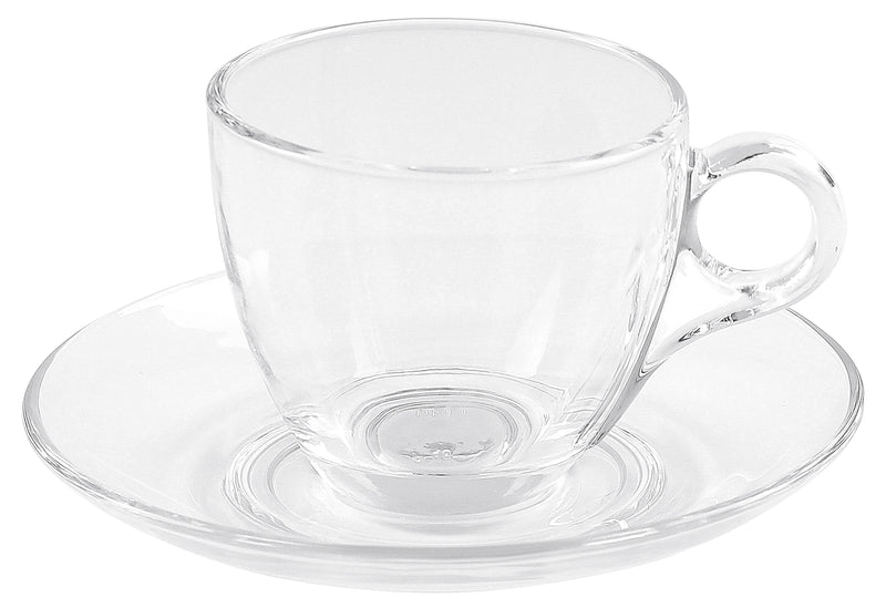 Teeglas mit Untertasse 6 Stück