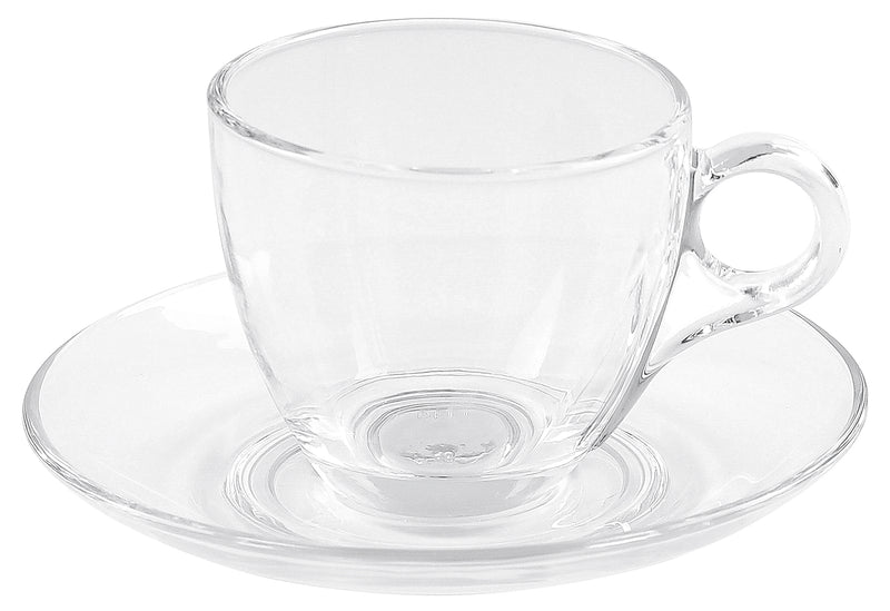 Teeglas mit Untertasse 6 Stück