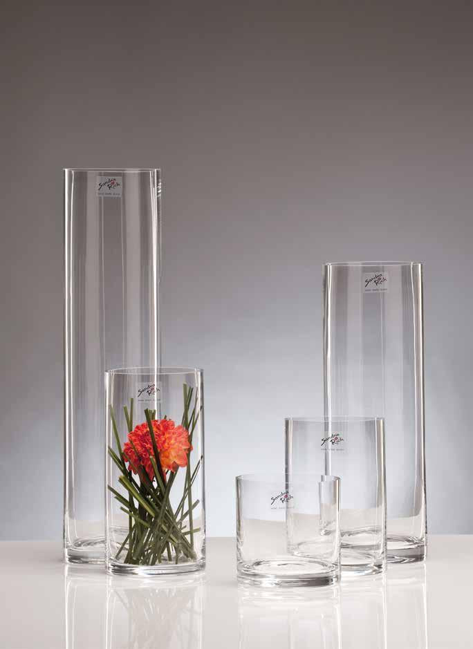 SANDRA RICH Vase Cyli Glas 20cm Ø10cm klar