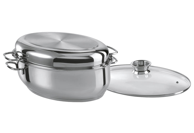 GSW Edelstahlbräter 3 in 1 oval 38cm