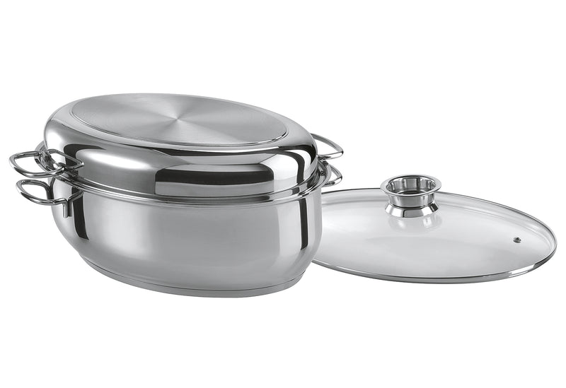 GSW Edelstahlbräter 3 in 1 oval 38cm