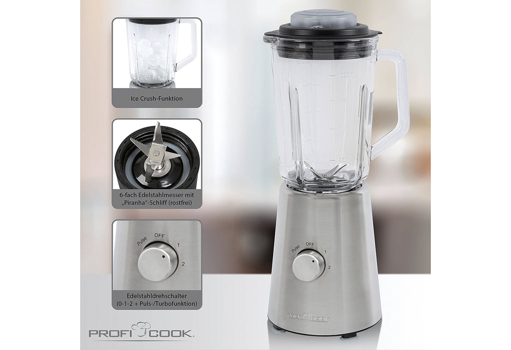 PROFICOOK PC-UM 1213 Standmixer 1l 500W Edelstahl