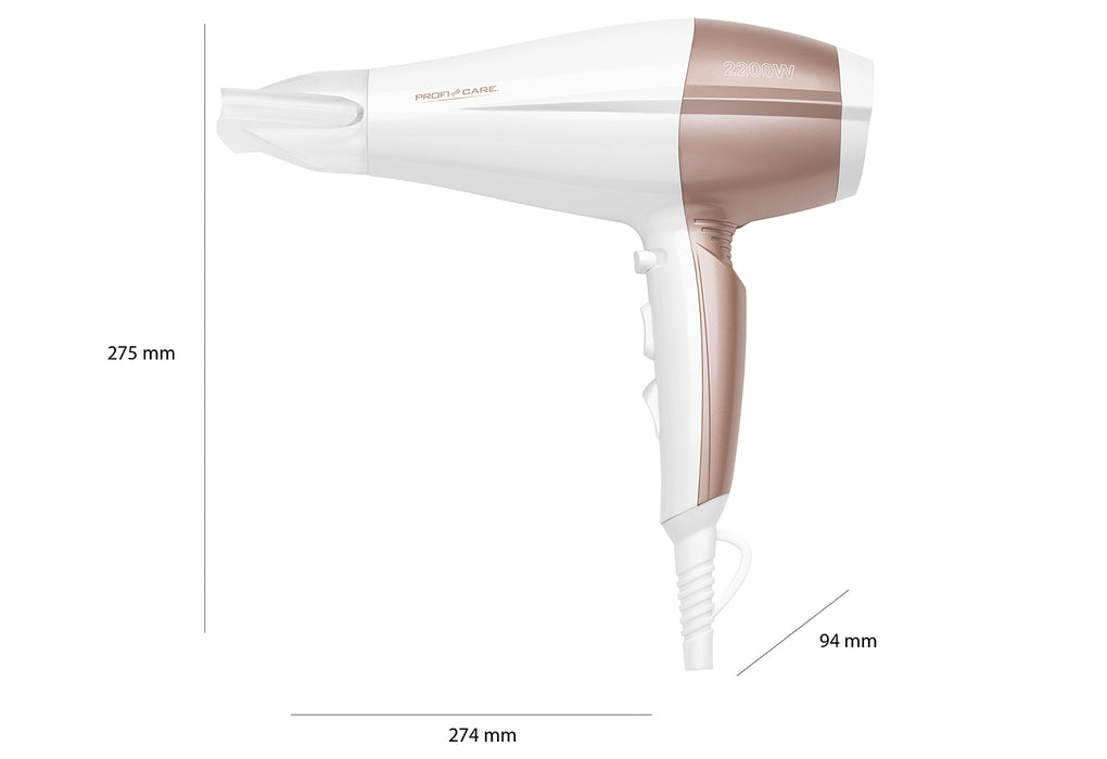 PROFICARE PC-HT 3010 Haartrockner 2200W Ionic weiß