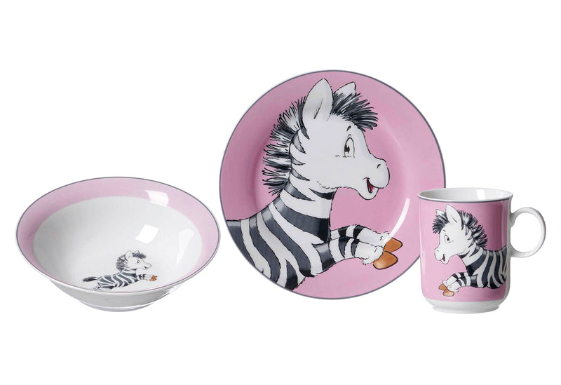 RITZENHOFF & BREKER Kindergeschirr Happy Zoo Zebra 3teilig