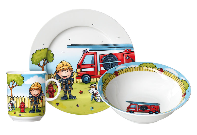 RITZENHOFF & BREKER Kindergeschirr Feuerwehrmann Bernie 3teilig
