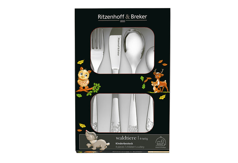 RITZENHOFF & BREKER Kinderbesteck Waldtiere 18/10 4teilig