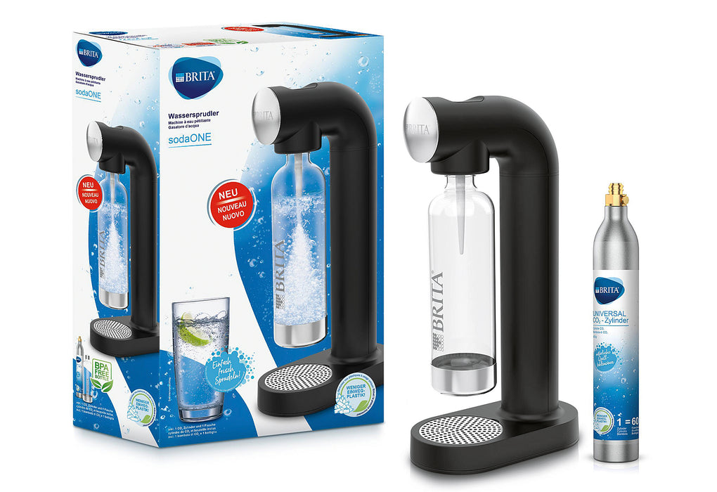 BRITA Wassersprudler inkl. PET-Flasche u. CO2-Zylinder schwarz