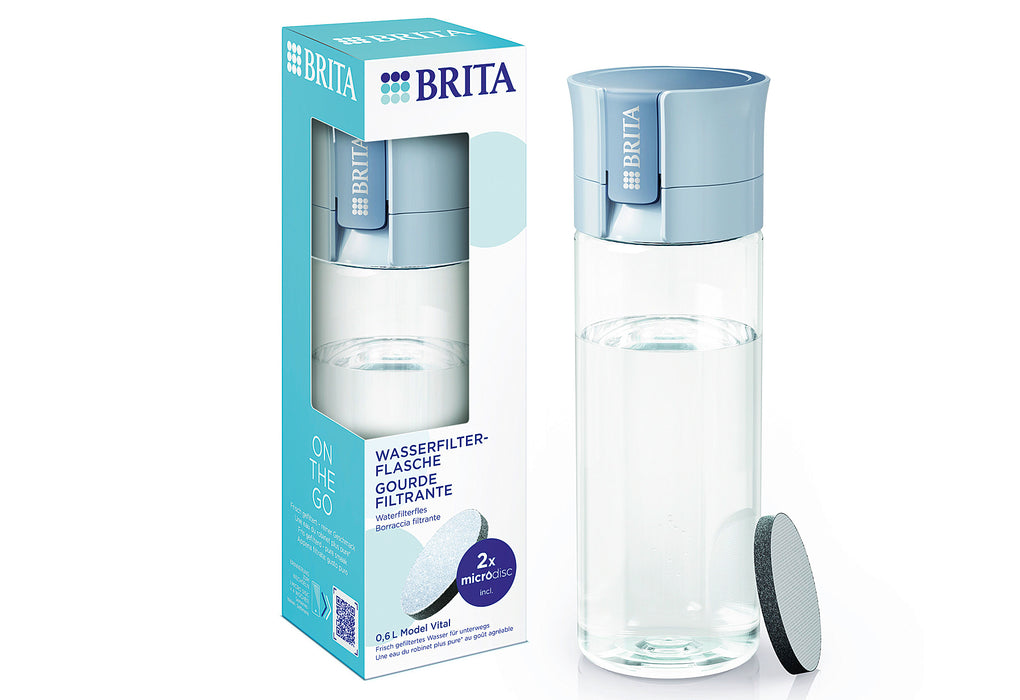 BRITA Wasserfilter-Flasche Vital lightblue inkl. 2 MicroDisc