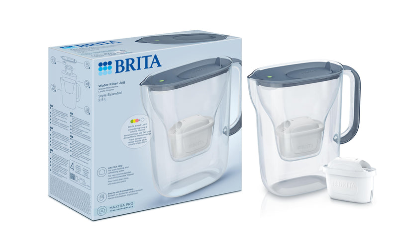 BRITA Wasserfilter Style essential steinblau inkl. 1 MxPRO AiO
