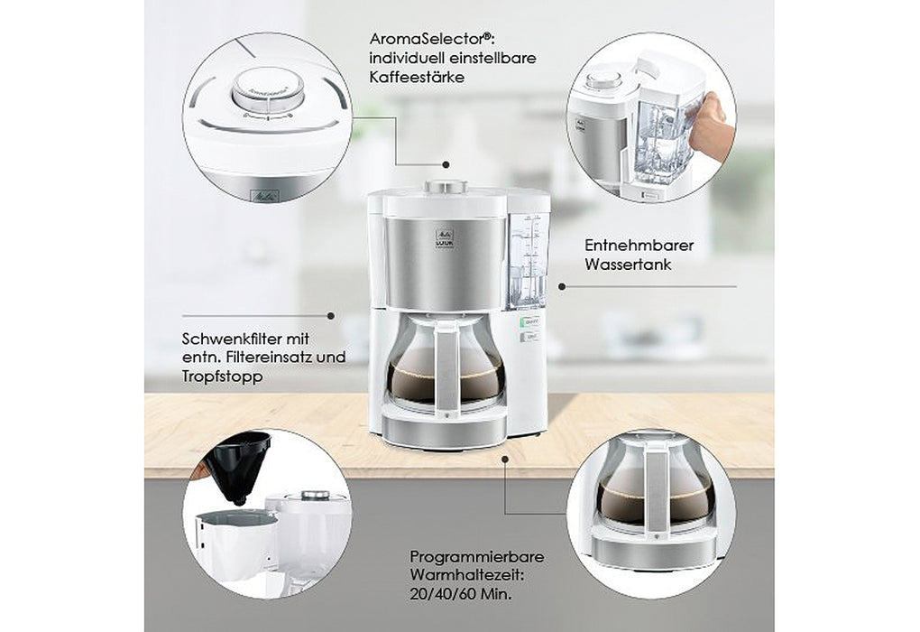 MELITTA Kaffeeautomat Look V Perfection 1025-05 weiss