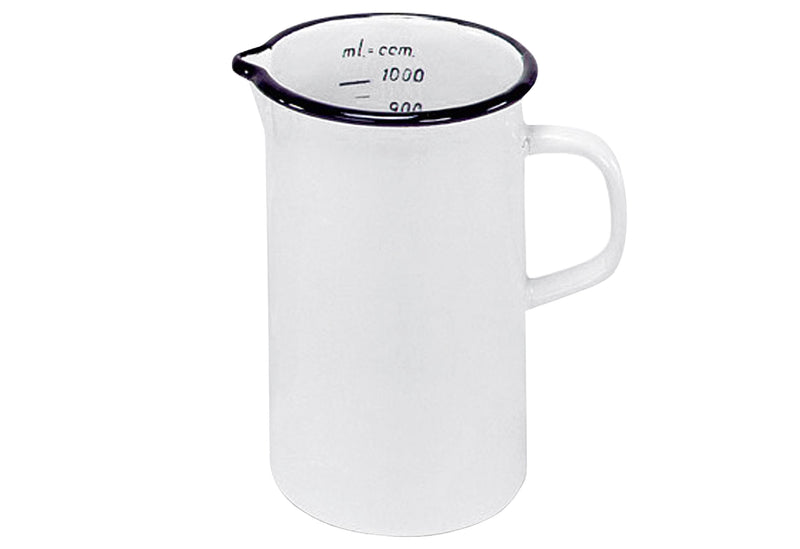 KARL KRÜGER Litermaß 1 l Ø10cm emailliert weiß