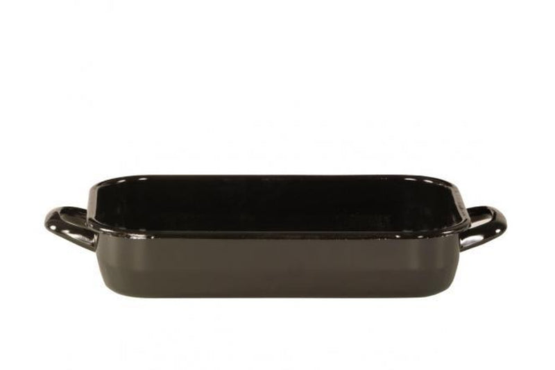 KARL KRÜGER Vierkantpfanne 26x18,5x6cm emailliert schwarz