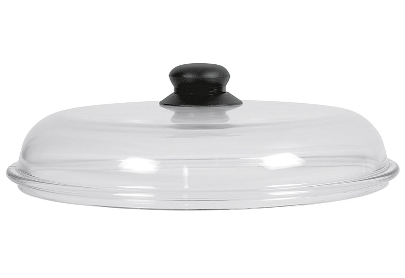 KARL KRÜGER Glasdeckel mit Kunststoffknopf 28cm