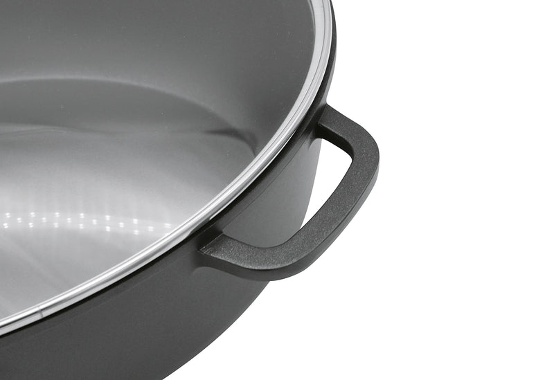 KARL KRÜGER Gänsebräter Delta 8 l 38x27x13,5cm Aluguss inklusive 1 Paar Handschuhe