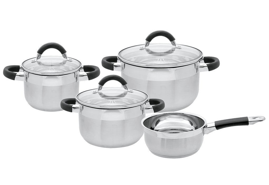 ELO Topfset Basic Black Steam 4teilig Edelstahl