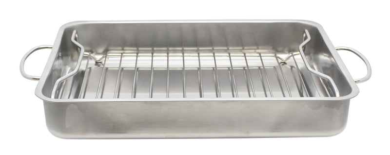 ELO Brat-und Auflaufform Basic 40x32x6,5cm mit Grilleinsatz Edelstahl