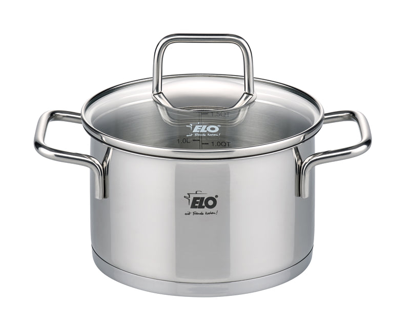 ELO Fleischtopf Citrin Ø12cm Edelstahl mit Glasdeckel