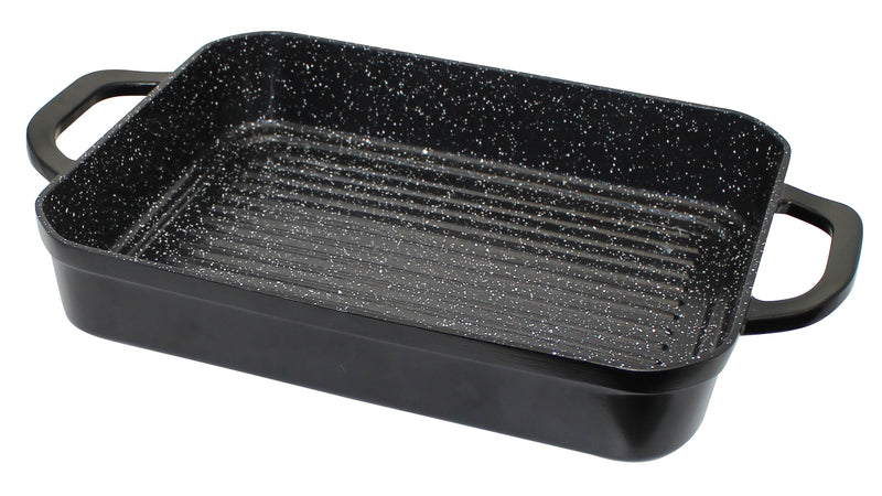 ELO Rechteckbräter Belugo  41x26x6,2cm mit Grillboden Aluguss