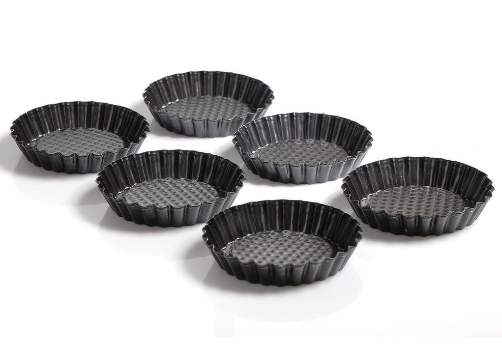 KAISER Tortelett Patisserie Ø10cm schwarz Set 6teilig