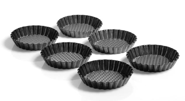 KAISER Tortelett Patisserie Ø10cm schwarz Set 6teilig