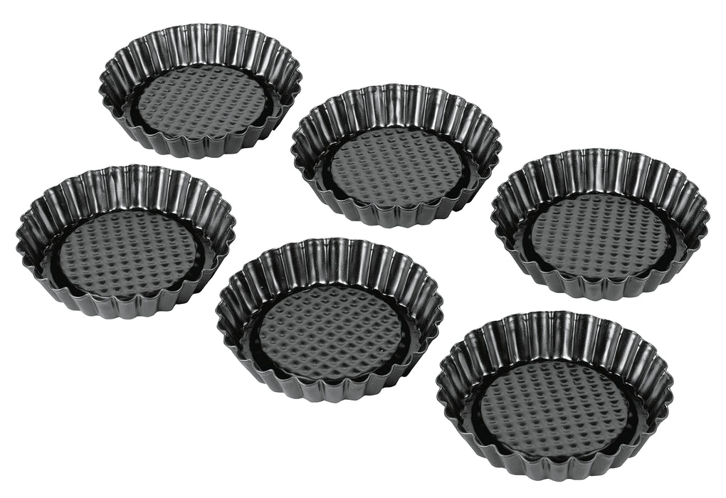 KAISER Tortelett Patisserie Ø10cm schwarz Set 6teilig