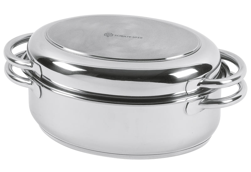 SCHULTE-UFER Multibräter oval 4,5 l Ø30cm Edelstahl