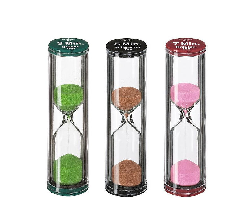 KÜCHENPROFI Sanduhr Tea-Time 8cm Ø2,3cm 3er Set