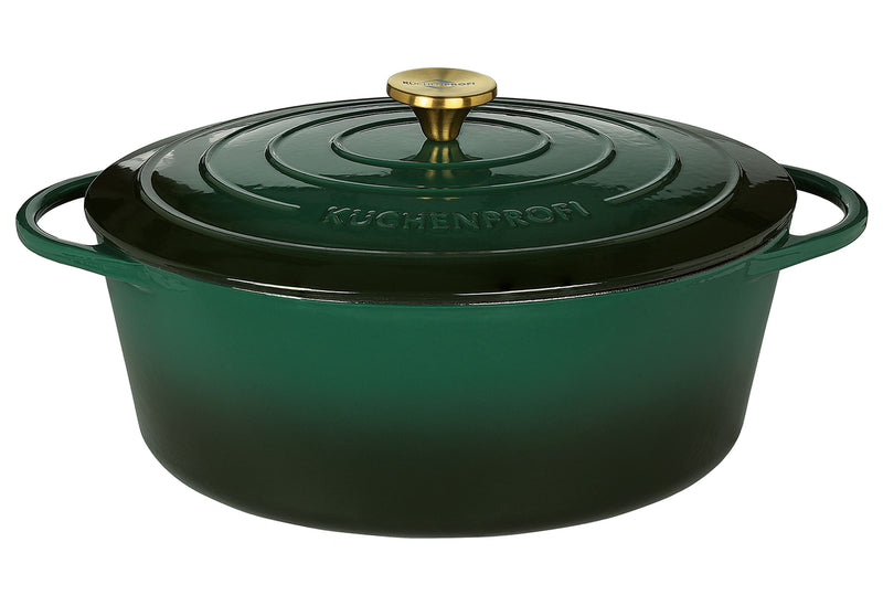 KÜCHENPROFI Bratentopf Provence oval 33cm racing green