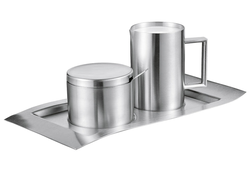 ESMEYER Milch- und Zuckerset Wave Edelstahl 18/10 5teilig