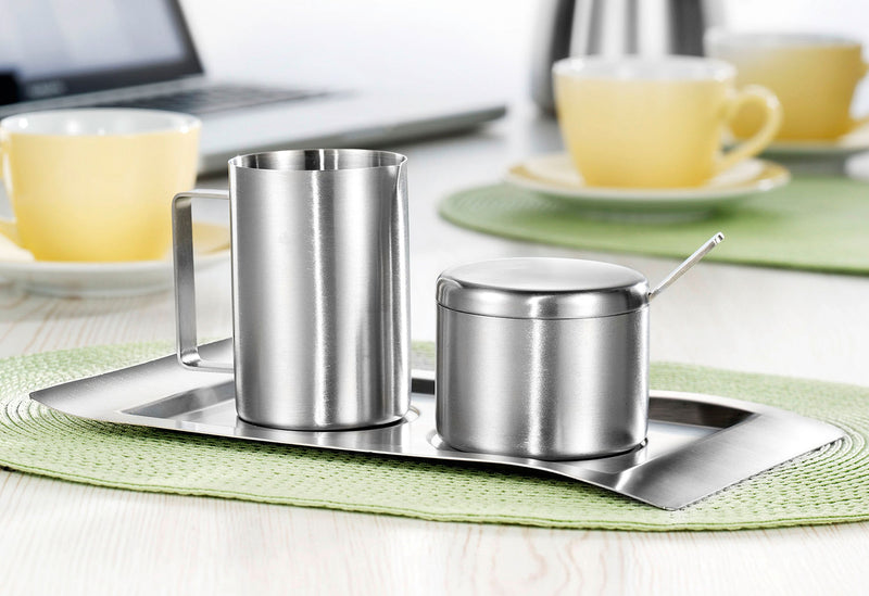 ESMEYER Milch- und Zuckerset Wave Edelstahl 18/10 5teilig
