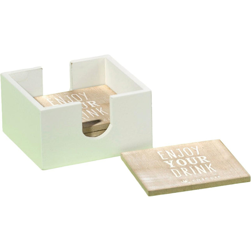 ESMEYER 6 Glasuntersetzer Alex m.Aufbew.box 10x10x6cm