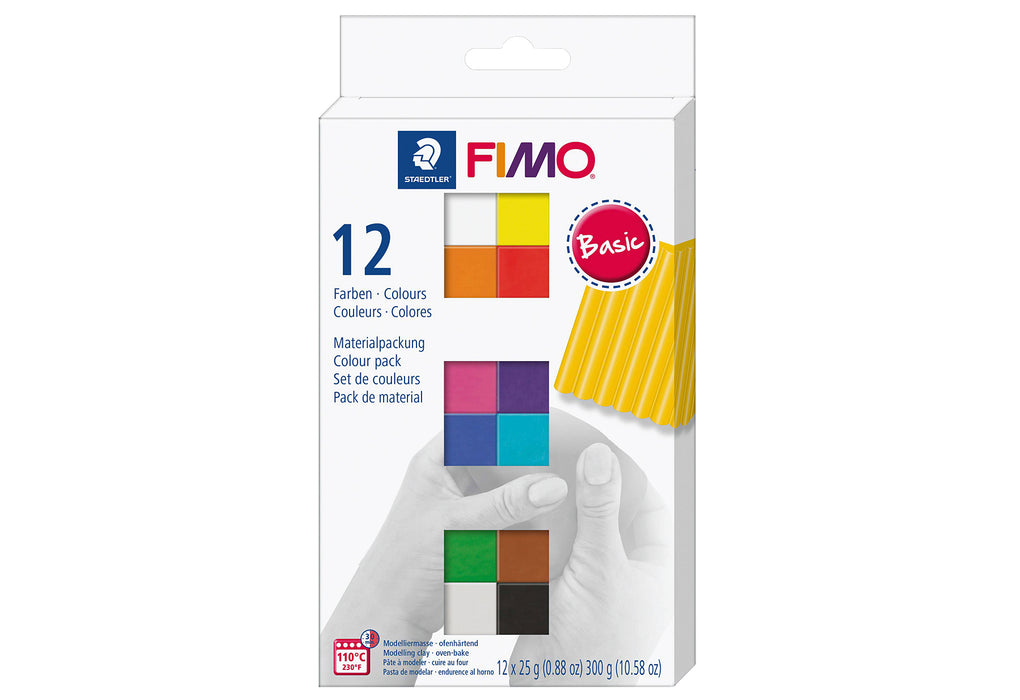 STAEDTLER Modelliermasse Fimo soft  Basicfarben 12er sort.