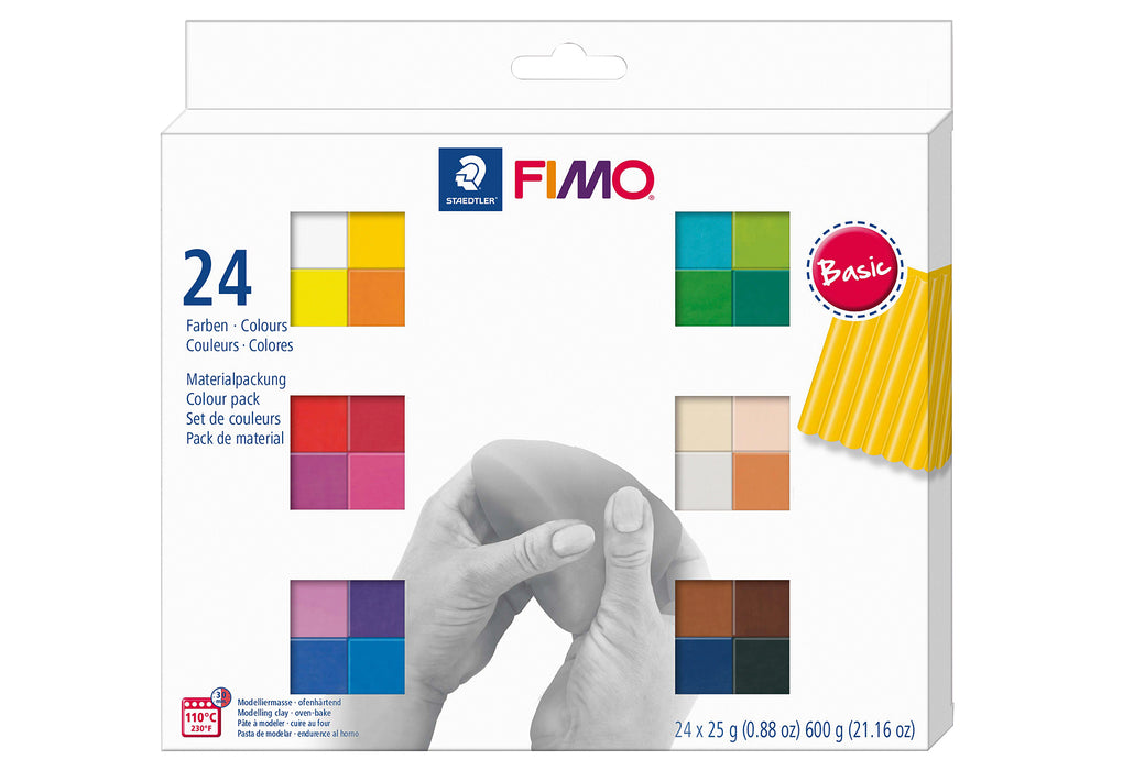 STAEDTLER Modelliermasse Fimo soft 24er sort. Basicfarben