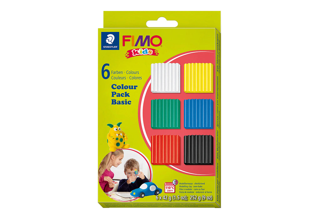 STAEDTLER Modelliermasse Fimo Kids Colour Pack Basic 6St