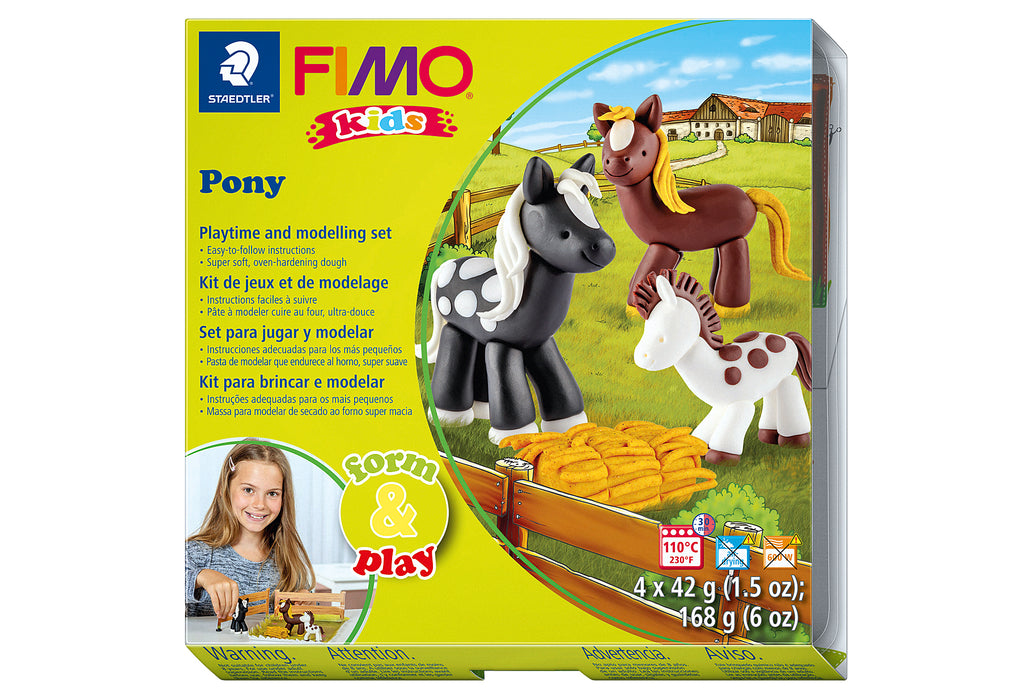 STAEDTLER Modelliermasse Fimo kids Form&Play Pony 6er SZ