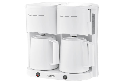 SEVERIN Filterkaffeemaschine Duo KA9314 1000W 8 Tassen Thermokanne weiß