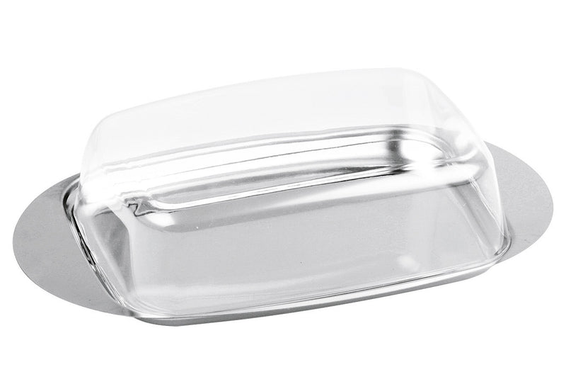 CHG Butterdose Edelstahl/Kunststoff Deckel 19x11x4,5cm