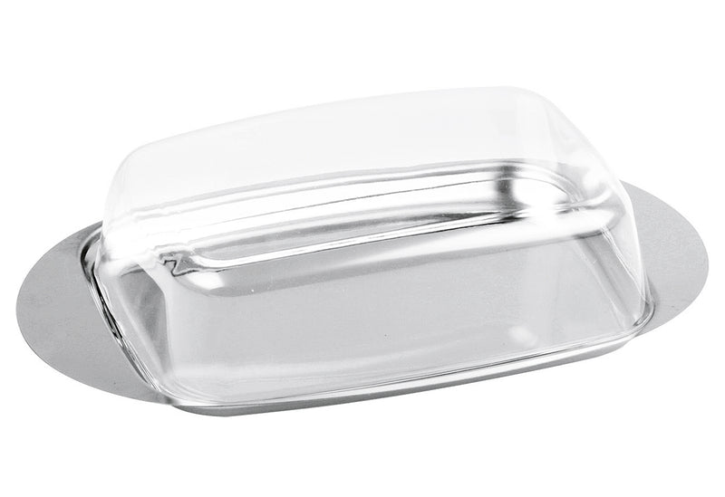 CHG Butterdose Edelstahl/Kunststoff Deckel 19x11x4,5cm