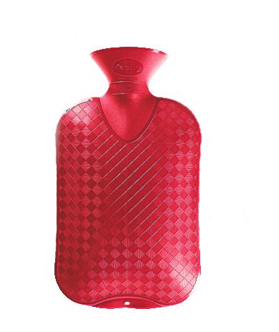 FASHY Wärmflasche glatt 2 l cranberry