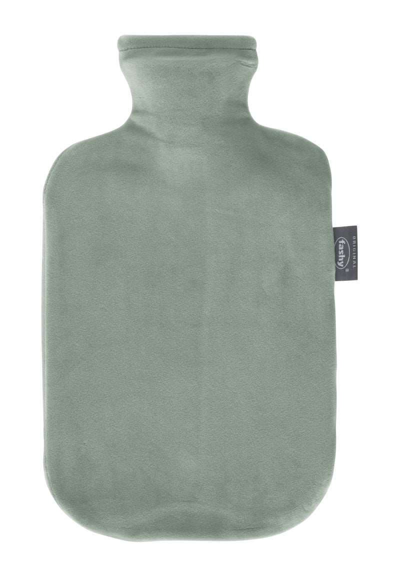 FASHY Wärmeflasche mit Flauschbezug 2l grün