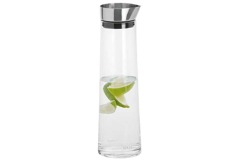 BLOMUS Wasserkaraffe Acqua Edelstahl matt/Glas/Silikon 1000 ml 30cm Ø9cm