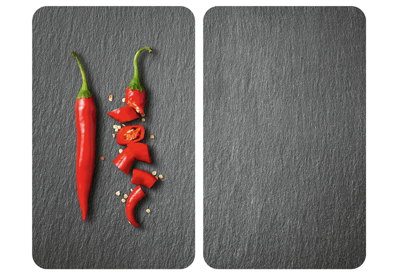 WENKO Herdabdeckplatte Glas 52x30cm 2er Set