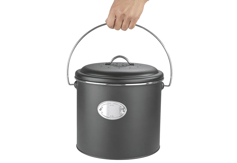 WENKO Komposteimer mit Aktivkohlefilter Nero 6l schwarz